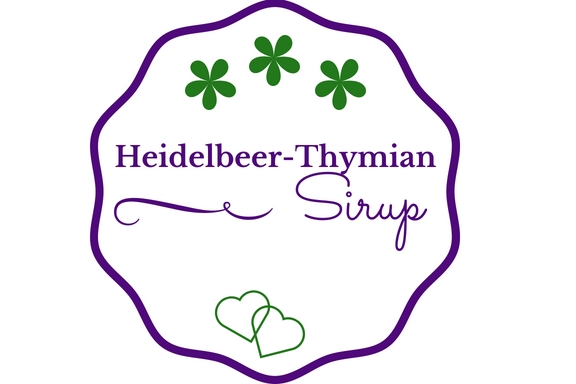 Heidelberr / Blaubeer Thymian Sirup Etikett zum ausdrucken