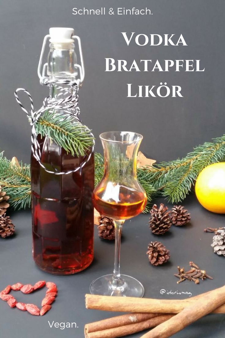 Winterlicher Vodka Bratapfel Likör