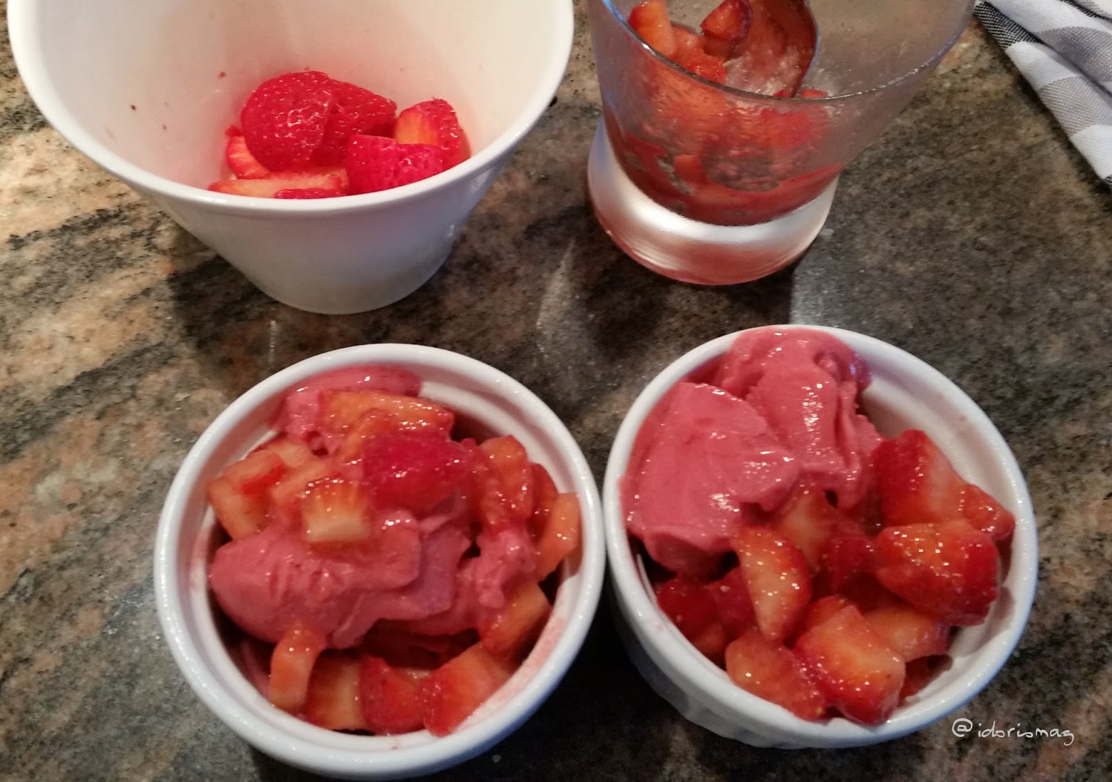 Veganes Erdbeer Eis