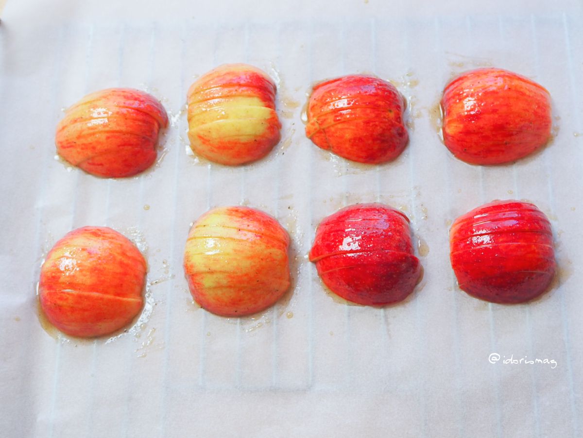 Vegane kleine Blätterteig Apfel Tartes