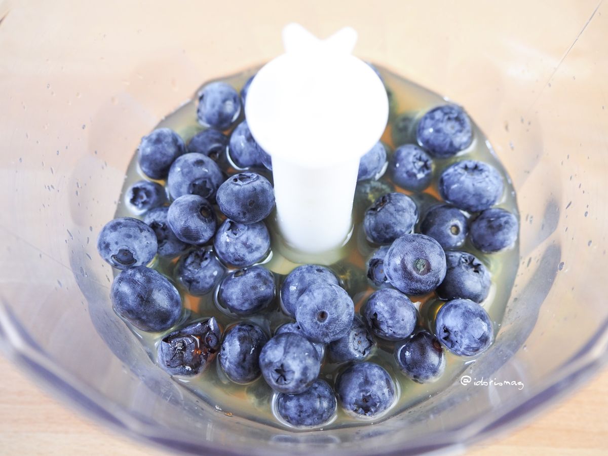 Veganes Heidelbeer / Blaubeer Apfelsaft Eis am Stiel