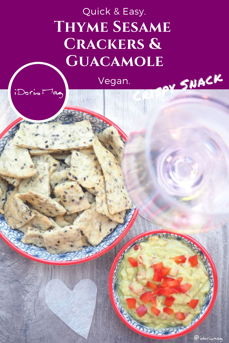 Vegan Thyme Cracker with Guacamole - Recipe