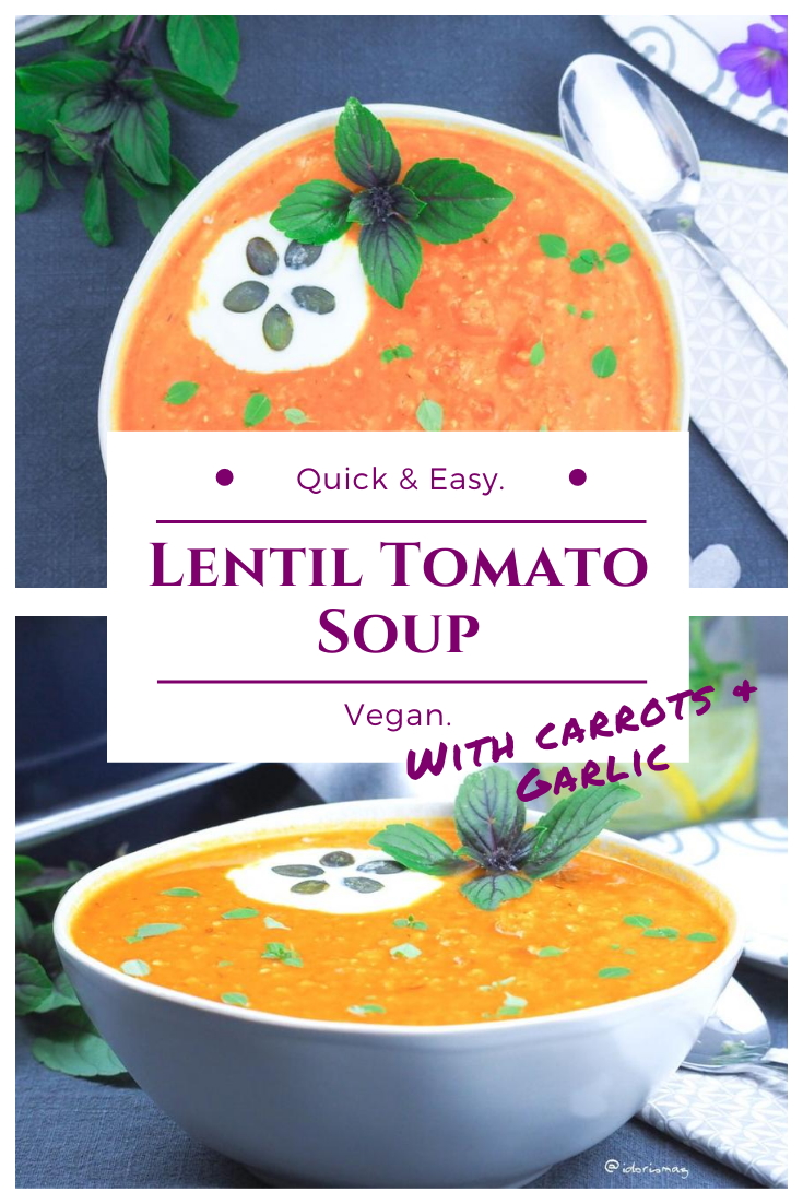 Vegan Lentil Tomato Soup