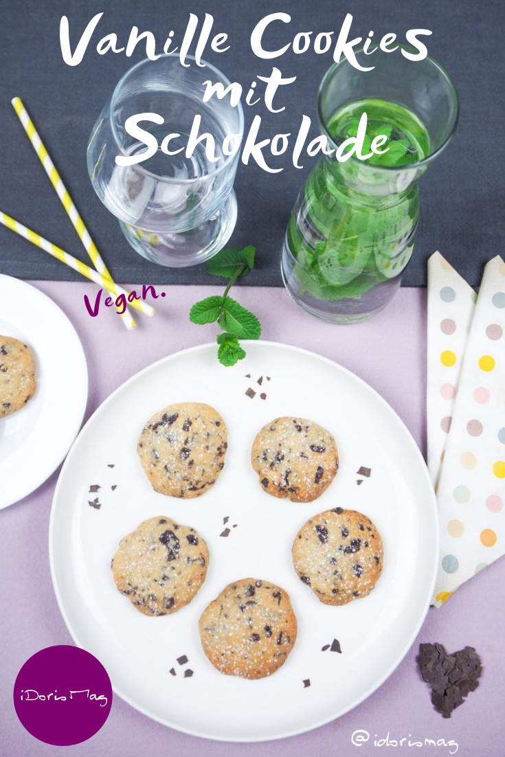 Vegane Vanille Schokolade Cookies - Veganes Rezept