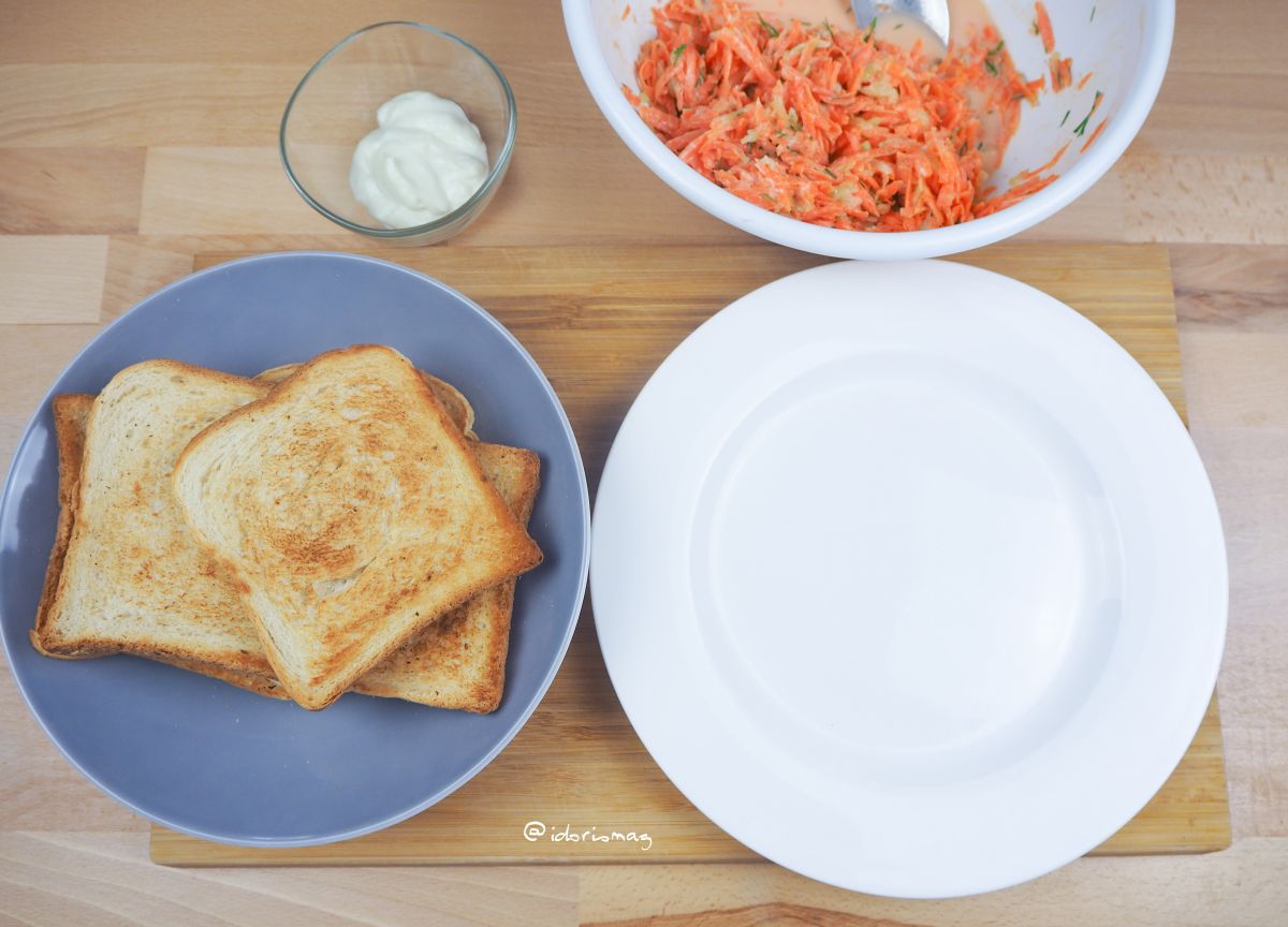 Karotte Gurke Dill Sandwich - Mit Joghurt, Mayonnaise & Zitrone - Veganes Rezept
